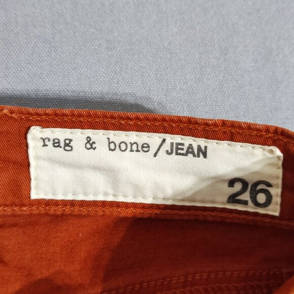 rag & bone jean jeggings women's size 26 rusty orange stretchy - Picture 7 of 14